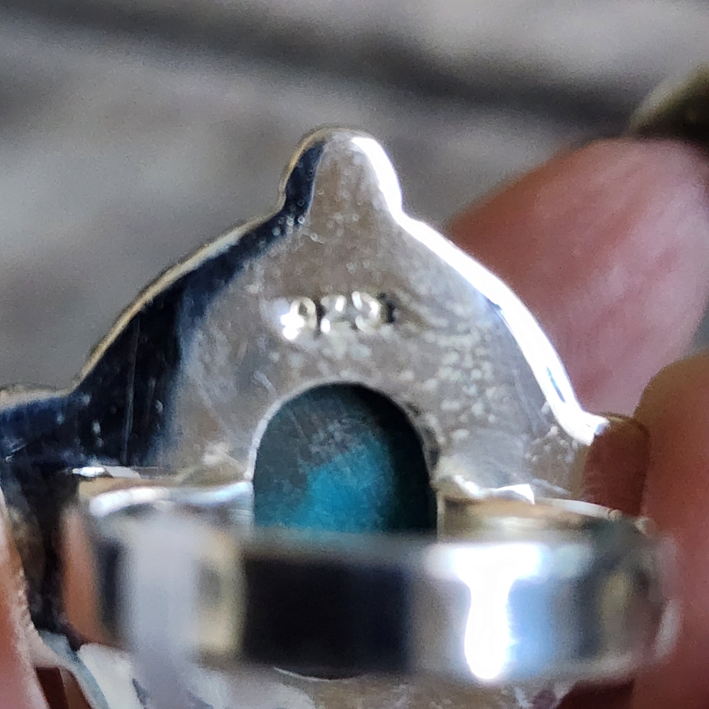 Turquoise Silver Ring - Picture 4 of 4